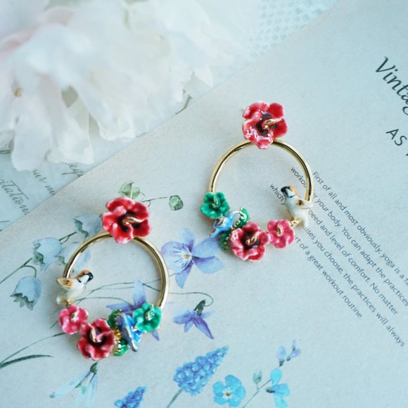 Bill skinner robin bird earrings - Picture 3 of 8